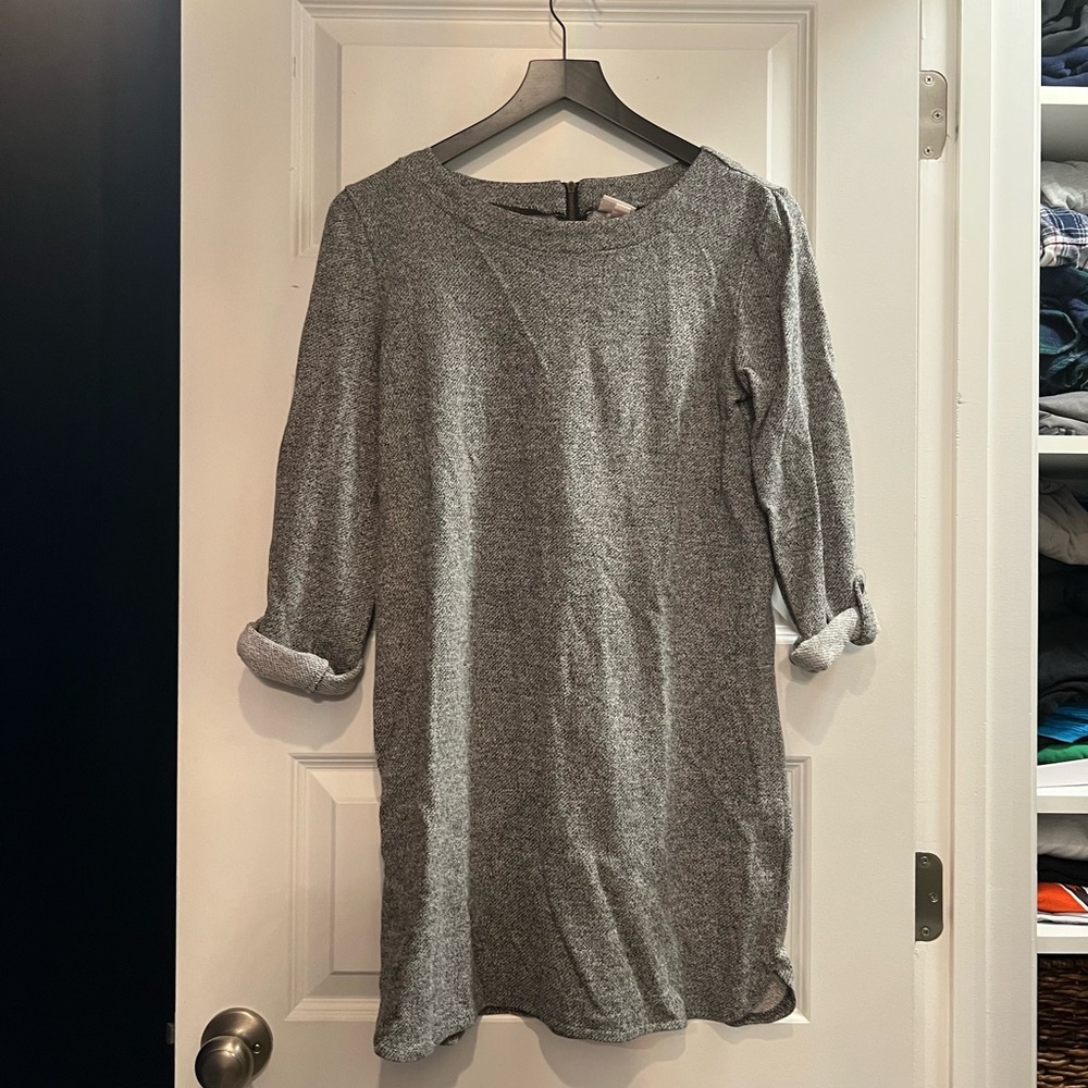 Gray Long Sleeve Dress